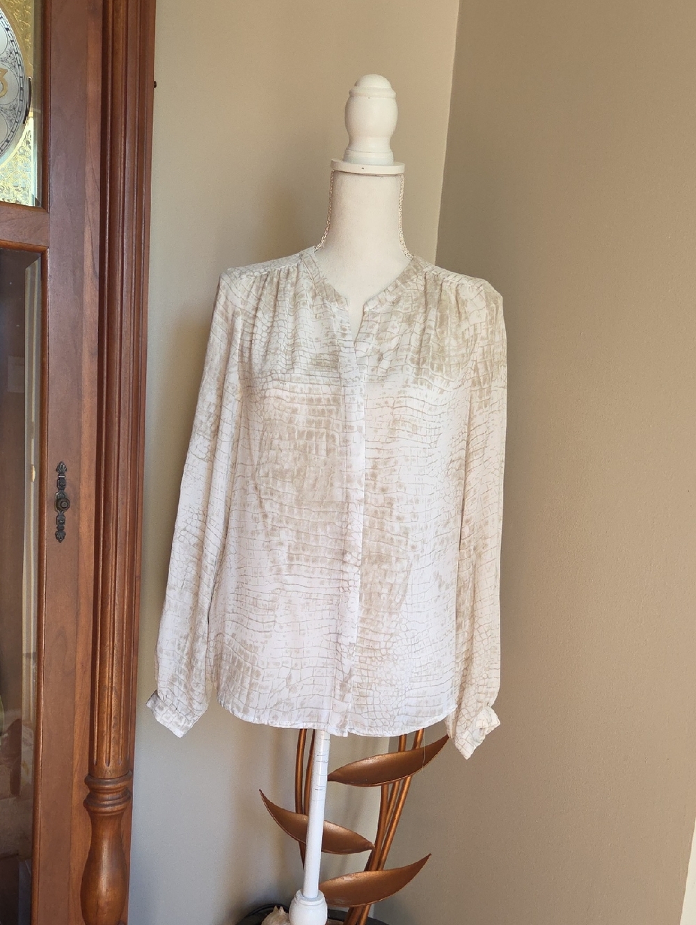Collarless Blouse